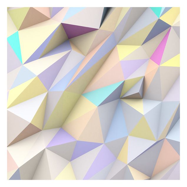 Moderne tapet Geometric Pastel Triangles In 3D