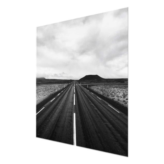 Billeder moderne Straight Road In Iceland