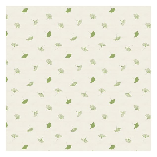 Tapet Gingko Leaf Pattern In Green