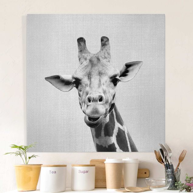 Børneværelse deco Giraffe Gundel Black And White