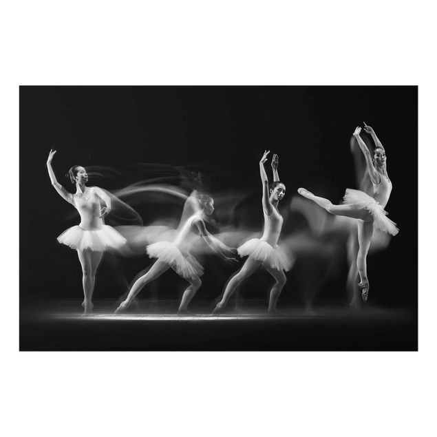 Billeder sort og hvid Ballerina Art Wave
