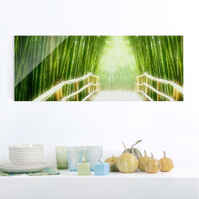 Glasbilleder landskaber Bamboo Way