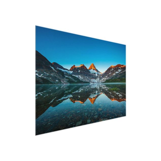 Billeder bjerge Mountain Landscape At Lake Magog In Canada
