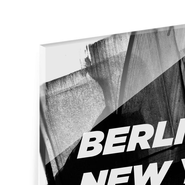 Glasbilleder arkitektur og skyline Berlin New York London