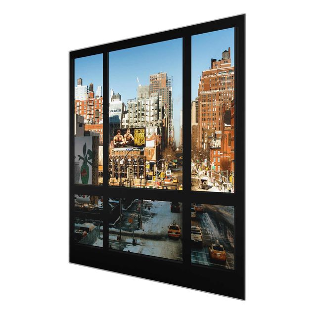 Billeder moderne View From Windows On Street In New York