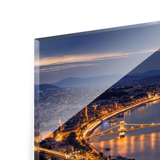 Glas magnettavla View Of Budapest