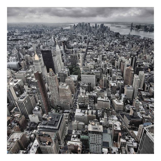 Glasbilleder sort og hvid View Over Manhattan