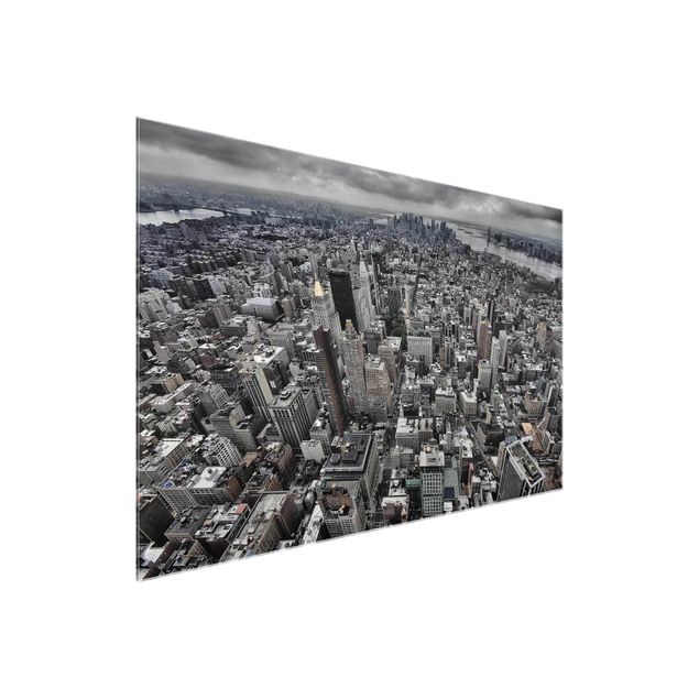 Glasbilleder arkitektur og skyline View Over Manhattan