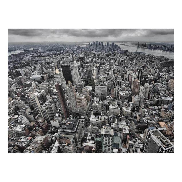 Glasbilleder sort og hvid View Over Manhattan