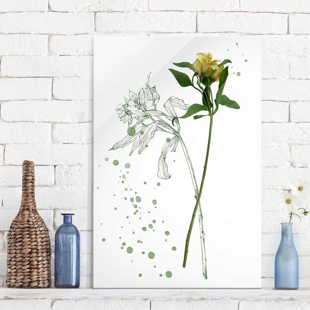 køkken dekorationer Botanical Watercolour - Lily