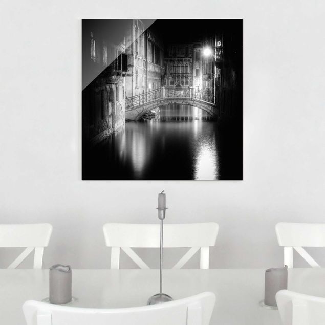 Glasbilleder arkitektur og skyline Bridge Venice