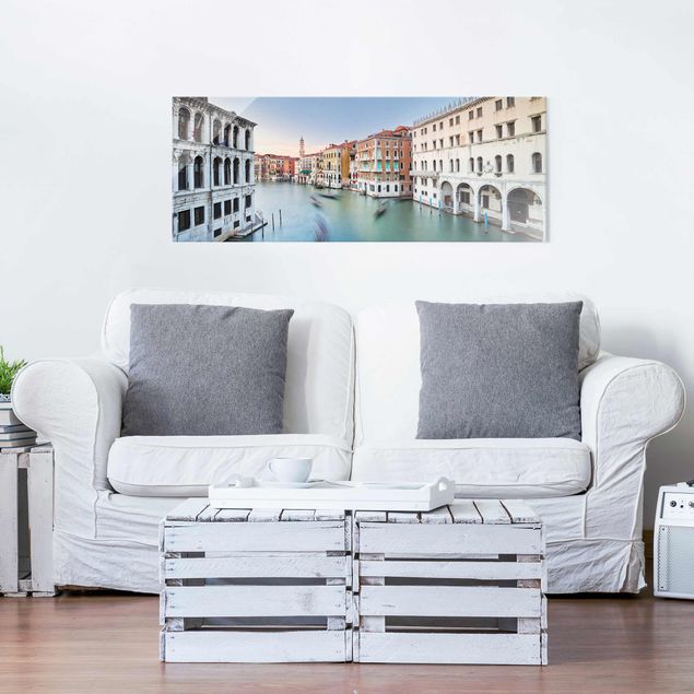 Glasbilleder arkitektur og skyline Grand Canal View From The Rialto Bridge Venice