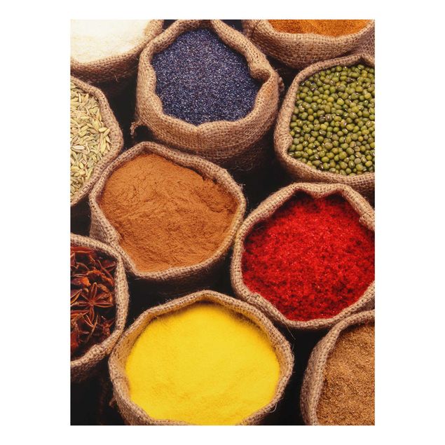 Glas magnettavla Colourful Spices