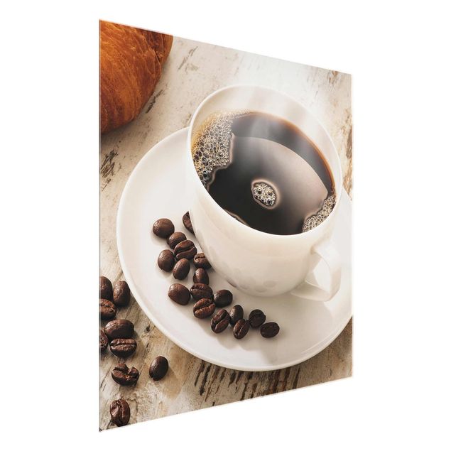 Billeder Steaming coffee cup with coffee beans