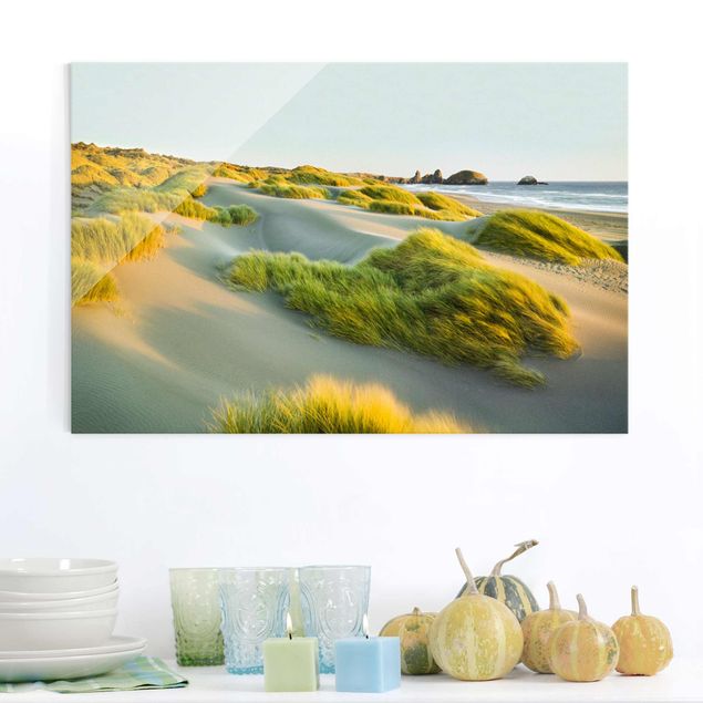 køkken dekorationer Dunes And Grasses At The Sea