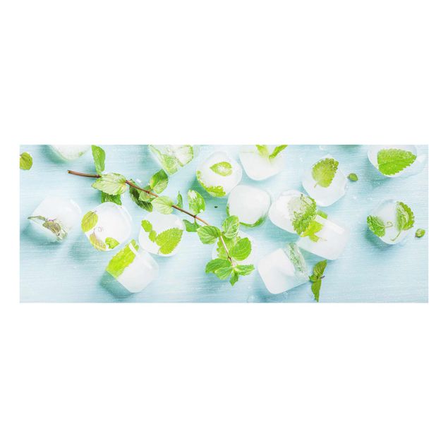 Billeder Ice Cubes With Mint Leaves