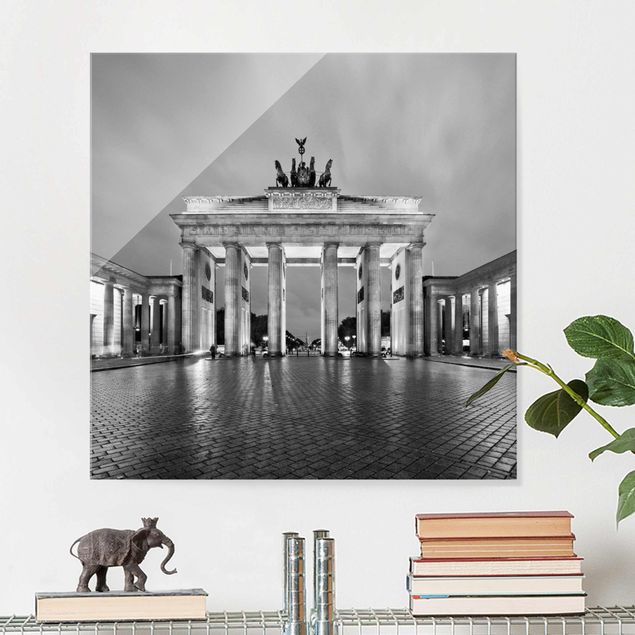 Glasbilleder Berlin Illuminated Brandenburg Gate II