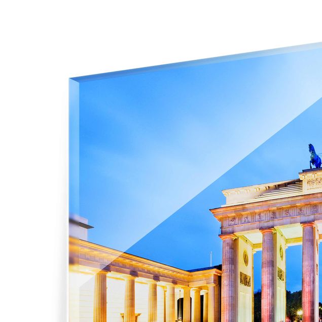 Glas magnettavla Illuminated Brandenburg Gate