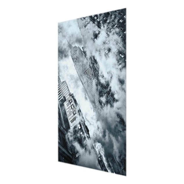 Billeder sort og hvid Facade Of The Empire State Building