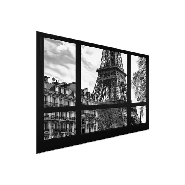 Glasbilleder arkitektur og skyline Window View Paris - Close To The Eiffel Tower
