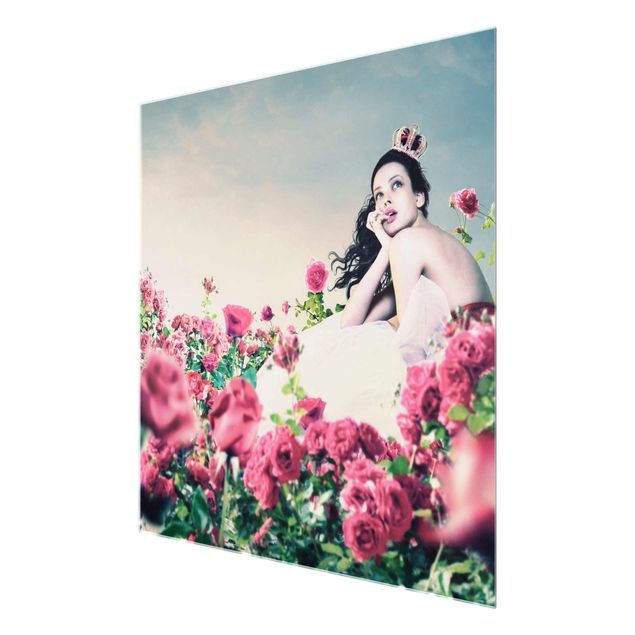 Billeder lyserød Woman In The Rose Field
