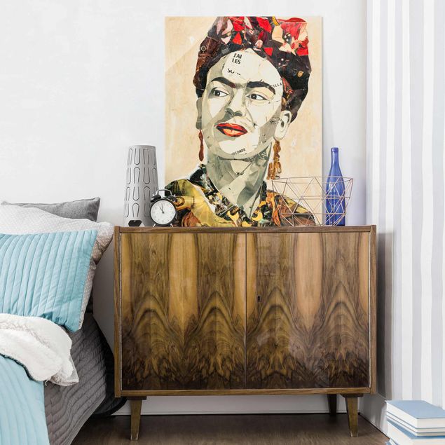 Glas magnettavla Frida Kahlo - Collage No.2