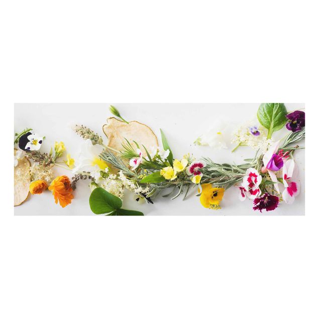 Billeder farvet Fresh Herbs With Edible Flowers