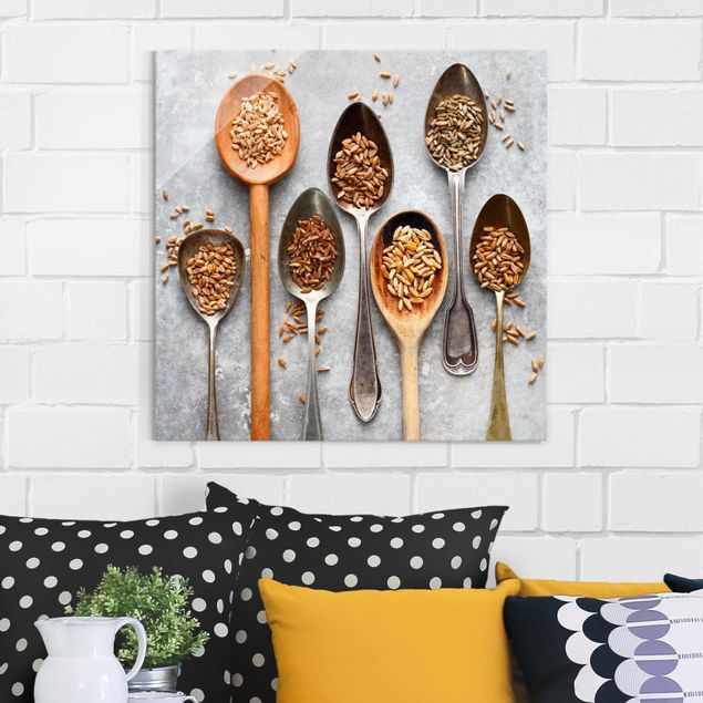 Billeder krydderier Cereal Grains Spoon