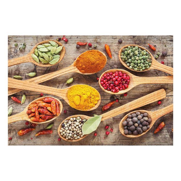 Billeder Spices On Wooden Spoon