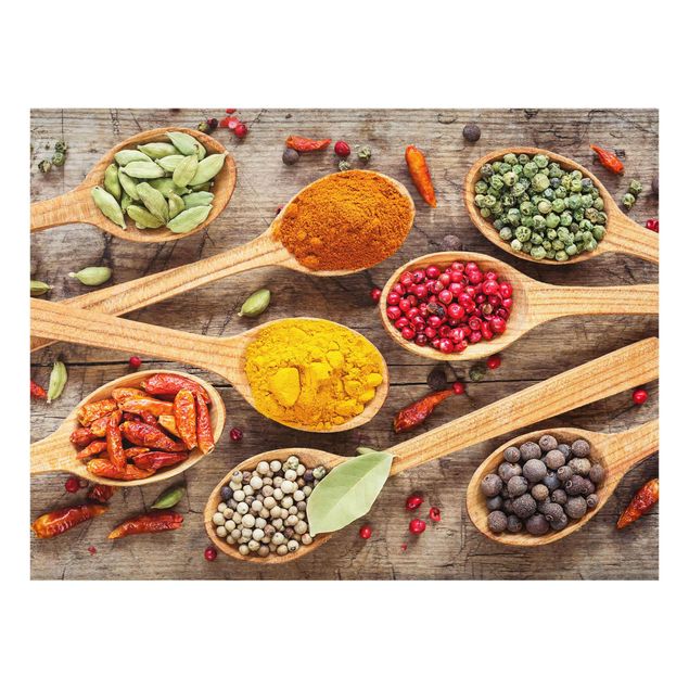 Billeder Spices On Wooden Spoon
