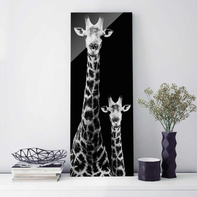 køkken dekorationer Giraffe Duo black & white