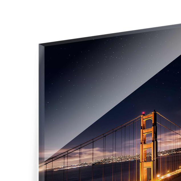 Glas magnettavla Golden Gate To Stars