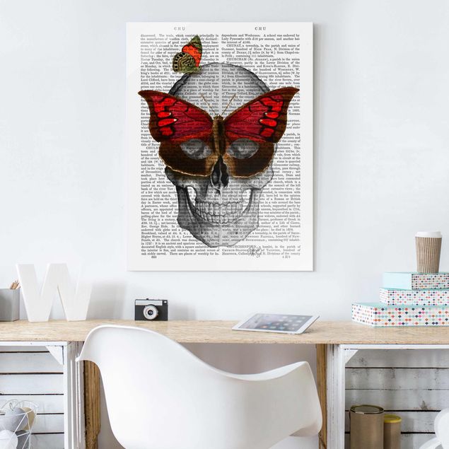 Glasbilleder ordsprog Scary Reading - Butterfly Mask
