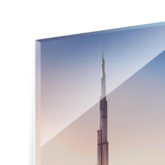 Glas magnettavla Heavenly Dubai Skyline
