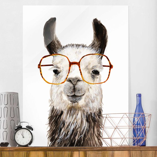 køkken dekorationer Hip Lama With Glasses IV