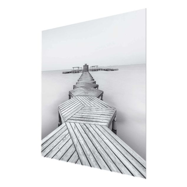 Billeder natur Wooden Pier In Black And White