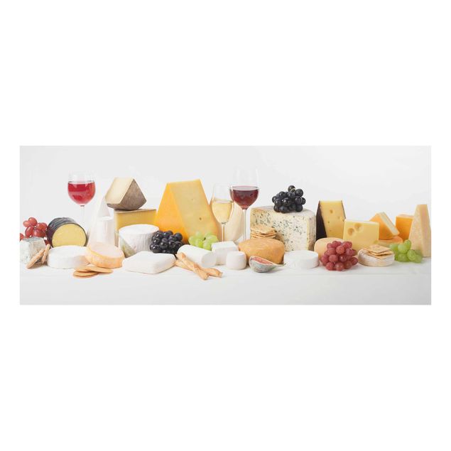 Glas magnettavla Cheese Varieties