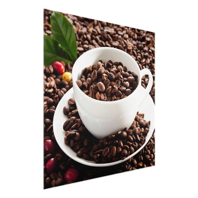 Billeder brun Coffee Cup With Roasted Coffee Beans