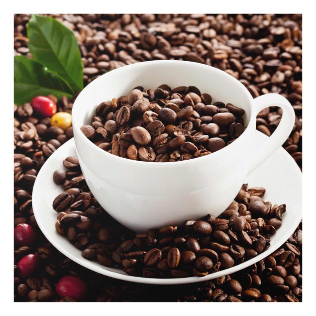 Billeder Coffee Cup With Roasted Coffee Beans