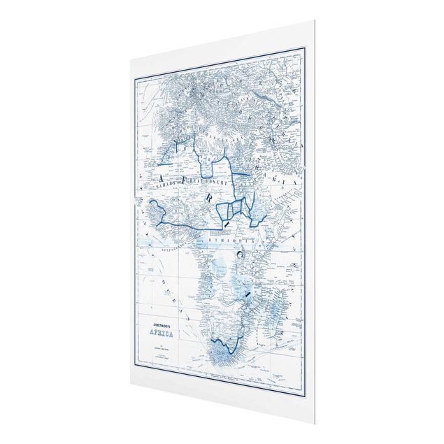 Billeder Map In Blue Tones - Africa