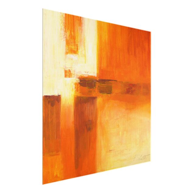 Billeder abstrakt Petra Schüßler - Composition In Orange And Brown 01