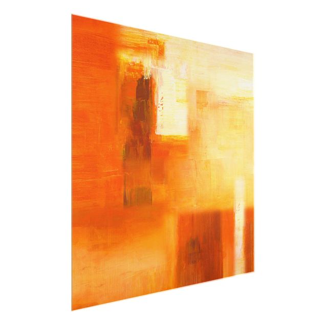 Billeder abstrakt Petra Schüßler - Composition In Orange And Brown 02