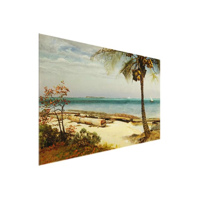 Glasbilleder landskaber Albert Bierstadt - Tropical Coast