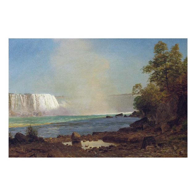 Glasbilleder vandfald Albert Bierstadt - Niagara Falls