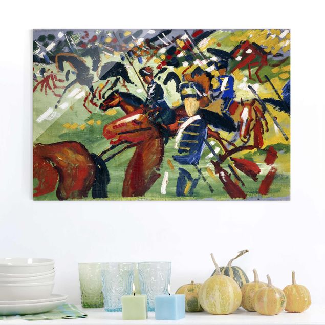 Kunst stilarter ekspressionisme August Macke - Hussars On A Sortie