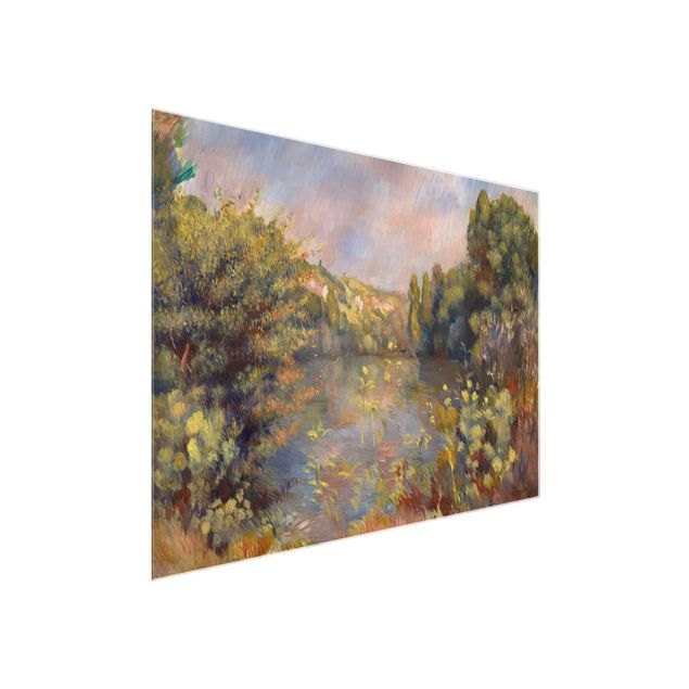 Glasbilleder landskaber Auguste Renoir - Lakeside Landscape