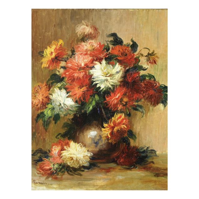 Billeder blomster Auguste Renoir - Still Life with Dahlias