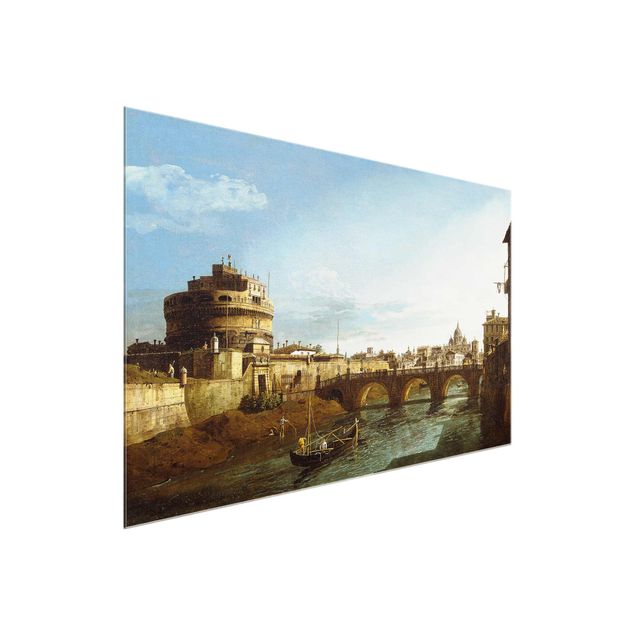 Kunst stilarter post impressionisme Bernardo Bellotto - View of Rome on the Banks of the Tiber