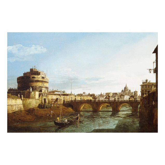 Kunst stilarter Bernardo Bellotto - View of Rome on the Banks of the Tiber