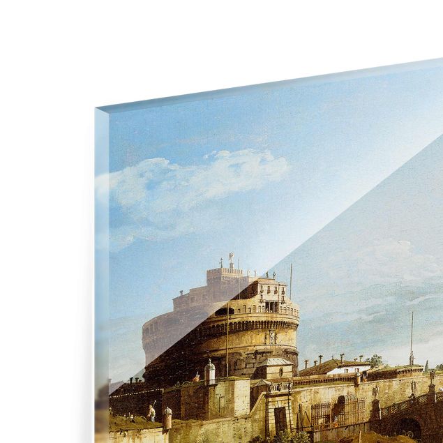 Billeder arkitektur og skyline Bernardo Bellotto - View of Rome on the Banks of the Tiber